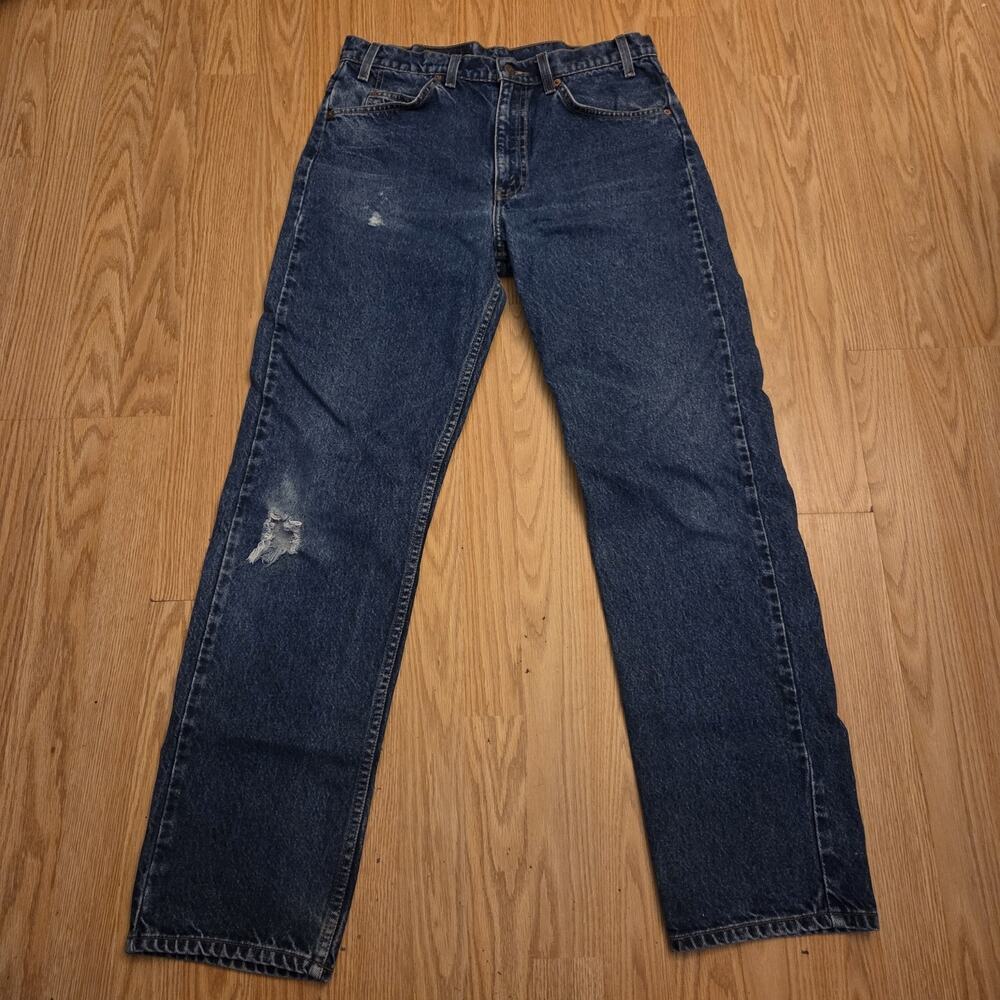 Vintage 90s Levis 505 Orange Tab Jeans Mens 34x32 Medium Wash Made in USA Denim